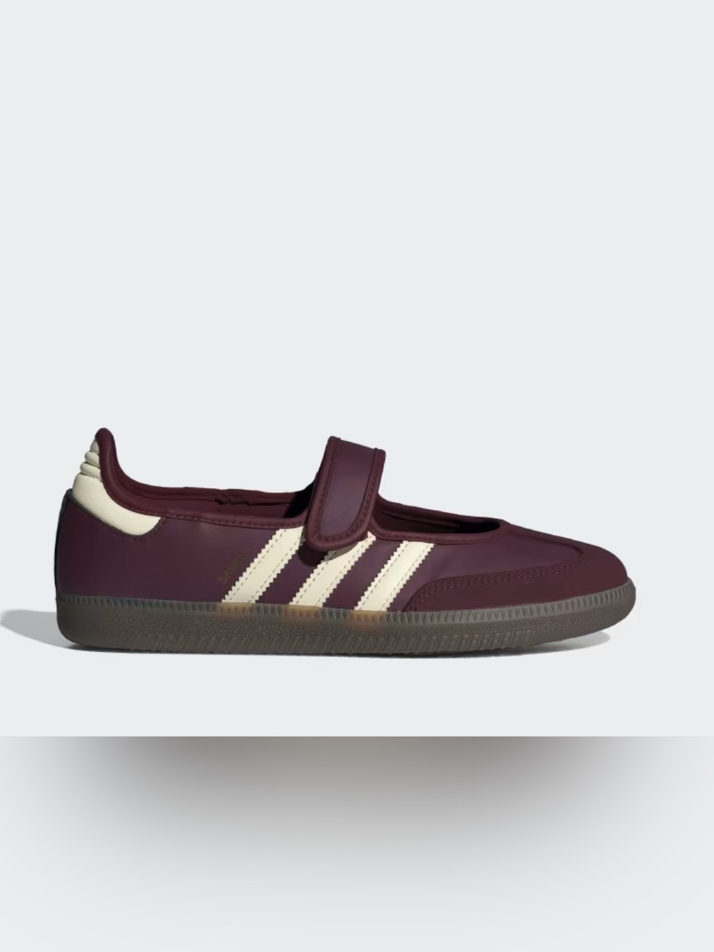 Adidas samba Jane shoes in maroon cream white size 7.5 NWOT